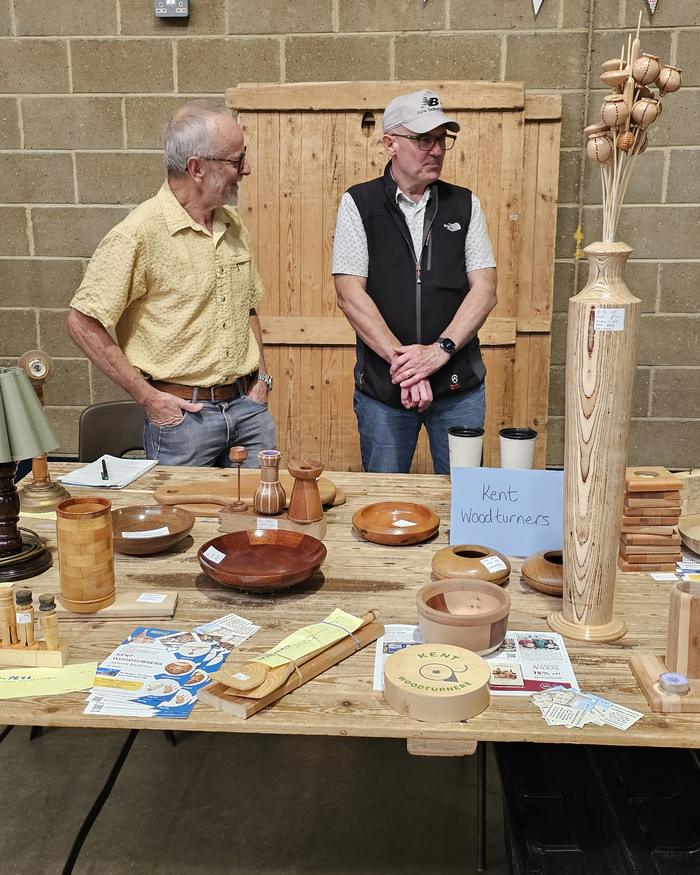 Kent Woodturners stall at the Art Zone